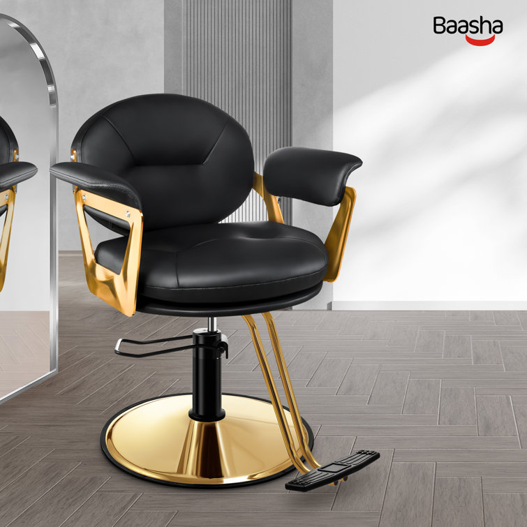 Black and best sale gold salon chairs